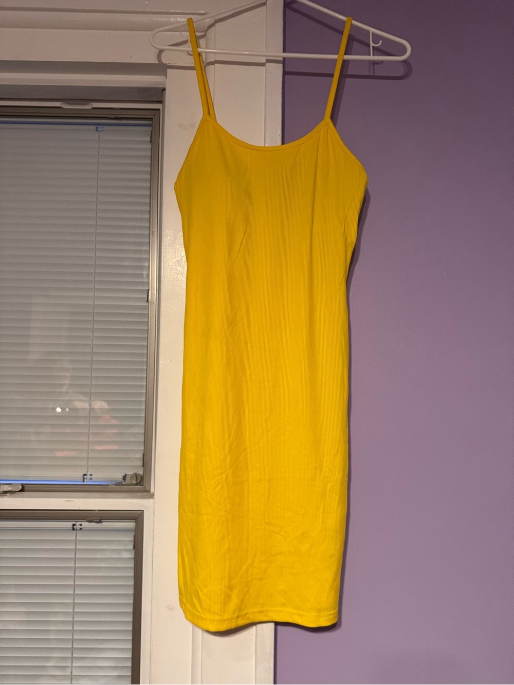 Yellow Slip Dress with Spaghetti Straps